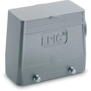 Grommet housing, size HB16, aluminum alloy, M40, angled, cross bow locking, IP65, 79102800 - 1