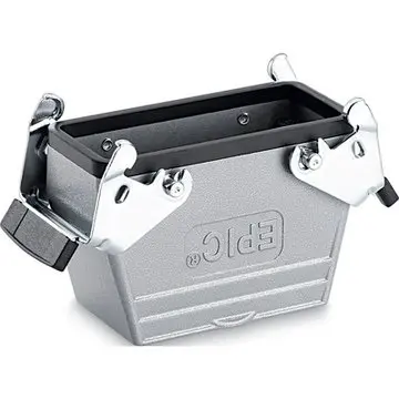Grommet housing, size HB24, aluminum alloy, M25/M32, straight, cross bow locking, IP65, 19127000 - 1