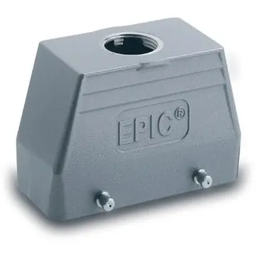 Grommet housing, size HB24, aluminum alloy, M25/M32, straight, cross bow locking, IP65, 19121000 - 1