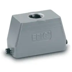 Grommet housing, size HB24, aluminum alloy, M25/M32, straight, longitudinal bow locking, IP65, 19111900