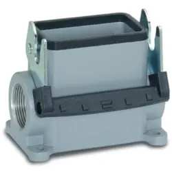 Surface mount housing, size HB24, aluminum alloy, 2 x M25/M32, angled, longitudinal bow locking, IP65, 79161400