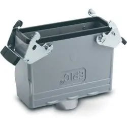 Grommet housing, size HB24, aluminum alloy, M25/M32, straight, cross bow locking, IP65, 79140400