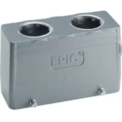 Grommet housing, size HB24, aluminum alloy, 2 x M25/2 x M32, straight, cross bow locking, IP65, 79178500