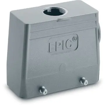 Grommet housing, size HB24, aluminum alloy, M25/M32, straight, cross bow locking, IP65, 79150400 - 1