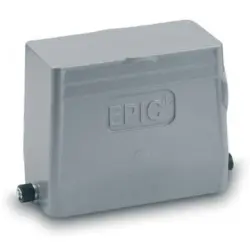 Grommet housing, size HB24, aluminum alloy, M25/M32, angled, cross bow locking, IP65, 79154600
