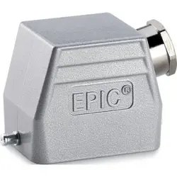 Grommet housing, size HB6, aluminum alloy, M20/M25, angled, longitudinal bow locking, IP65, 19012000