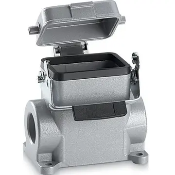 Surface mount housing, size HB6, aluminum alloy, M25/M32, angled, longitudinal bow locking, IP65, 79015200 - 1