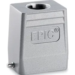 Grommet housing, size HB6, aluminum alloy, M25/M32, straight, longitudinal bow locking, IP65, 79020200