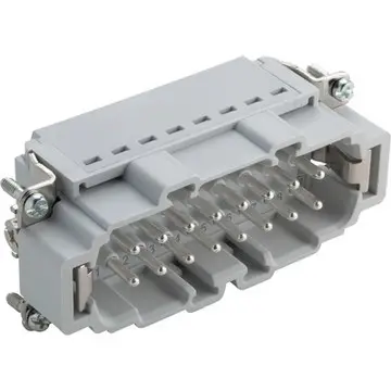 Pin contact insert, H-B 16, 16 pole, push-in, with PE contact, 44423204 - 1