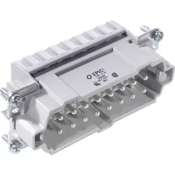 Pin contact insert, H-B 16, 16 pole, spring-clamp connection, with PE contact, 10400200 - 1