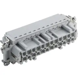 Socket contact insert, H-B 24, 24 pole, push-in, with PE contact, 44423207