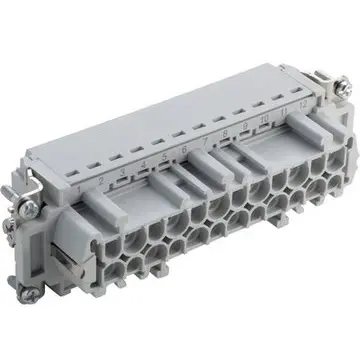 Socket contact insert, H-B 24, 24 pole, push-in, with PE contact, 44423207 - 1