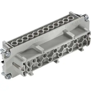 Socket contact insert, H-B 24, 24 pole, screw connection, with PE contact, 10197100 - 1