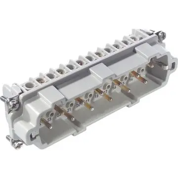 Pin contact insert, H-B 24, 12 pole, screw connection, with PE contact, 10270010 - 1
