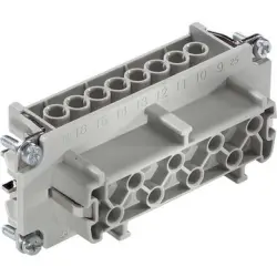 Socket contact insert, H-B 16, 8 pole, screw connection, with PE contact, 10240110