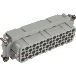 Socket contact insert, H-B 24, 64 pole, crimp connection, with PE contact, 11271000