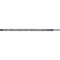 PVC connection and control cable ÖLFLEX CLASSIC 100 BK 0,6/1 kV 3 G 1.5 mm², AWG 16, unshielded, black, 1120463/100