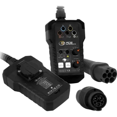 EVSE tester, type 2 plug, for wallboxes, CAT II 300 V, PCE Instruments PCE-EVSE 310+ - 1