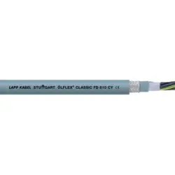PVC connection and control cable ÖLFLEX CLASSIC FD 810 CY 4 G 1.0 mm², AWG 18, shielded, gray, 0026232/100
