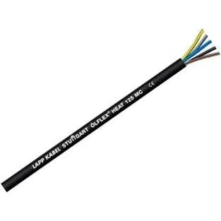 PO connection and control cable ÖLFLEX HEAT 125 MC 4 G 0.75 mm², AWG 19, unshielded, black, 1024309 - 1