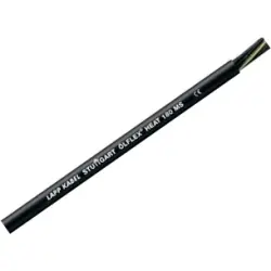 Silicone connection and control cable ÖLFLEX HEAT 180 MS 2 x 1.0 mm², AWG 18, unshielded, black, 0046612/100