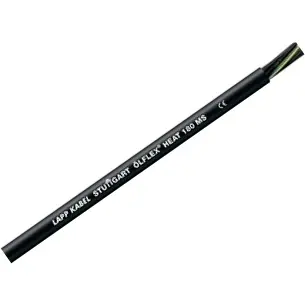 Silicone connection and control cable ÖLFLEX HEAT 180 MS 3 G 1.0 mm², AWG 18, unshielded, black, 0046613/100 - 1