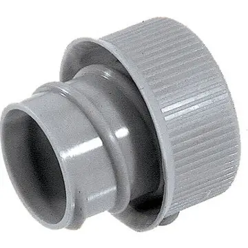 Straight hose screw fitting, 10 mm, PP, gray, 52023340 - 1