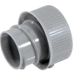 Straight hose screw fitting, 56 mm, PP, gray, 52023430