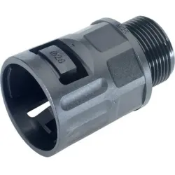 Straight hose screw fitting, M16, 16 mm, PA, IP66, black, (L) 45 mm, 65500425