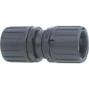 Straight hose coupling, 20 mm, PA, IP66, black, (L) 71 mm, 55507006 - 1