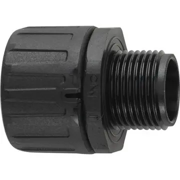 Straight hose screw fitting, PG29, 34 mm, PA, IP66, black, (L) 49 mm, 55506675 - 1