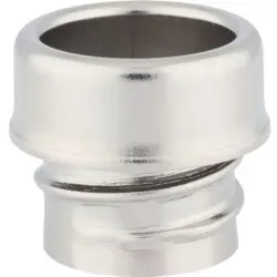 Straight hose screw fitting, 27 mm, brass, nickel-plated, metal, 61802230