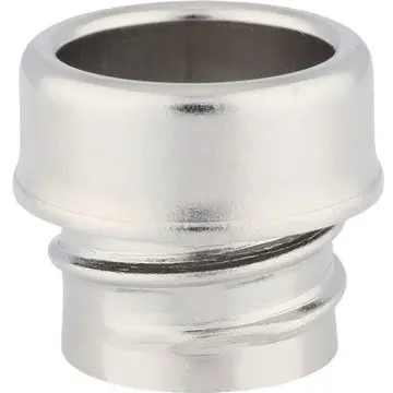 Straight hose screw fitting, 14 mm, brass, nickel-plated, metal, 61802190 - 1