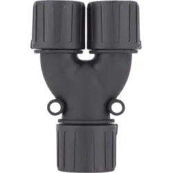 Y splitter, 28 mm, PA, IP66/IP67/IP68 (2bar)/IP69K, black, (L) 93 mm, 55507352