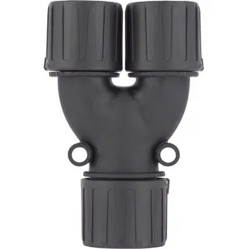 Y splitter, 28 mm, PA, IP66/IP67/IP68 (2bar)/IP69K, black, (L) 93 mm, 55507352 - 1