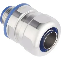Straight hose screw fitting, M50, 37.7 mm, stainless steel, IP68, silver, (L) 62.5 mm, 55510705