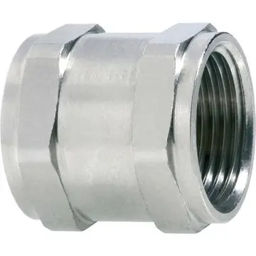 Straight hose screw fitting, M25, brass, nickel-plated, IP68, metal, (L) 30 mm, 55510020 - 1