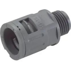 Straight hose screw fitting, PG9, 13 mm, PA/TPE, IP68/IP69, black, (L) 35 mm, 61800875