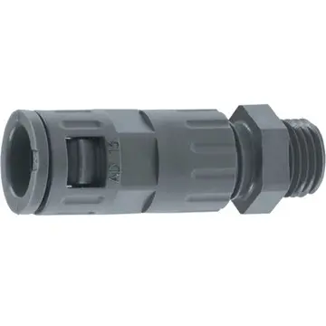 Straight hose screw fitting, PG9, PA/TPE, IP68/IP69, black, (L) 53 mm, 61801135 - 1