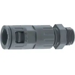 Straight hose screw fitting, M40, 34.5 mm, PA, IP68/IP69, black, (L) 85 mm, 55500855