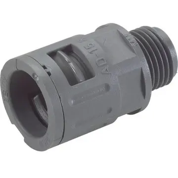 Straight hose screw fitting, PG48, 54.5 mm, PA/TPE, IP68/IP69, gray, (L) 88 mm, 61800930 - 1