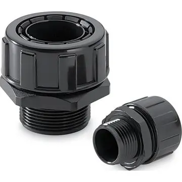 Straight hose screw fitting, PG42, PA, IP65/IP67, gray, (L) 51 mm, 55502456 - 1