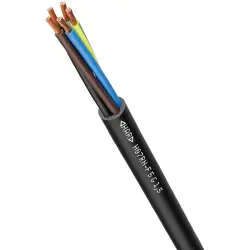Rubber connection cable H07RN-F 5 G 2.5 mm², unshielded, black, 16001293