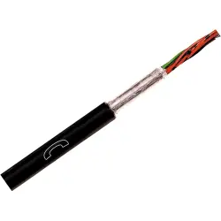 Telephone cable, 20-wire, A-2Y(L)2Y, 20 x 2 x 0.8 mm, black, PE, 1591154