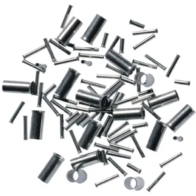 Uninsulated wire end ferrule, 1.0 mm², 6 mm long, DIN 46228, silver, 62120220 - 1