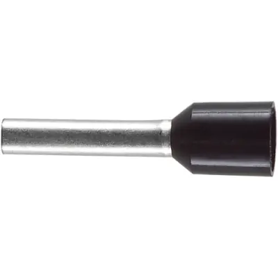 Insulated wire end ferrule, 0.75 mm², 16 mm/10 mm long, DIN 46228-4, gray, 61802064 - 1