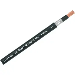 PVC control line ÖLFLEX STATIC CY black 1 x 16 mm², shielded, black, 4600023