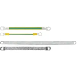 Grounding strap, copper, 4.0 mm², (L) 300 mm, hole Ø M8, 4571123