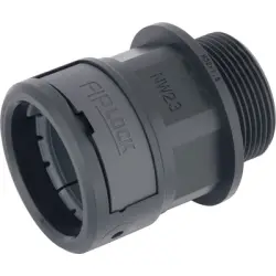 Straight hose screw fitting, M40, 29 mm, PA, IP66/IP67/IP68/IP69, gray, (L) 59.4 mm, 61804238