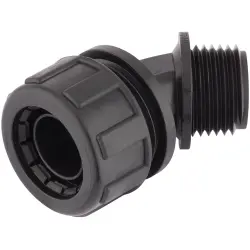 45° hose screw fitting, M25, PA, IP65/IP67, gray, (L) 55 mm, 55502437